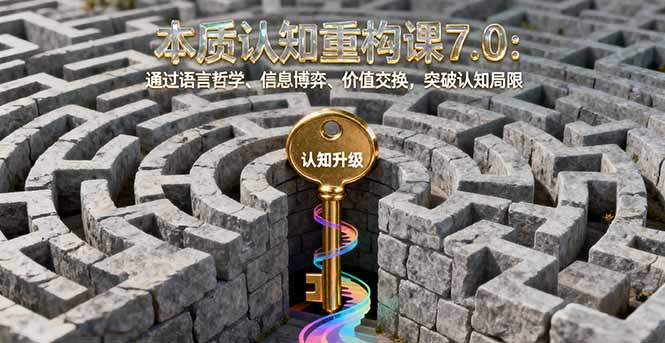 本质认知重构课7.0：通过语言哲学、信息博弈、价值交换，突破认知局限-福源网创资源站
