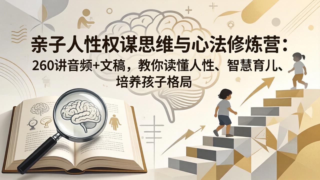亲子人性权谋思维与心法修炼营：260讲音频+文稿，教你读懂人性、智慧育儿、培养孩子格局-福源网创资源站