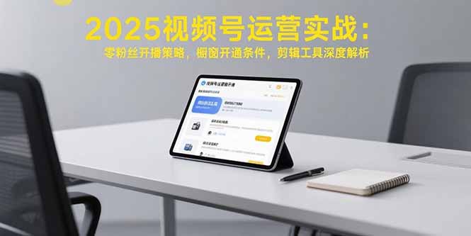 2025视频号运营实战:零粉丝开播策略,橱窗开通条件,剪辑工具深度解析-福源网创资源站
