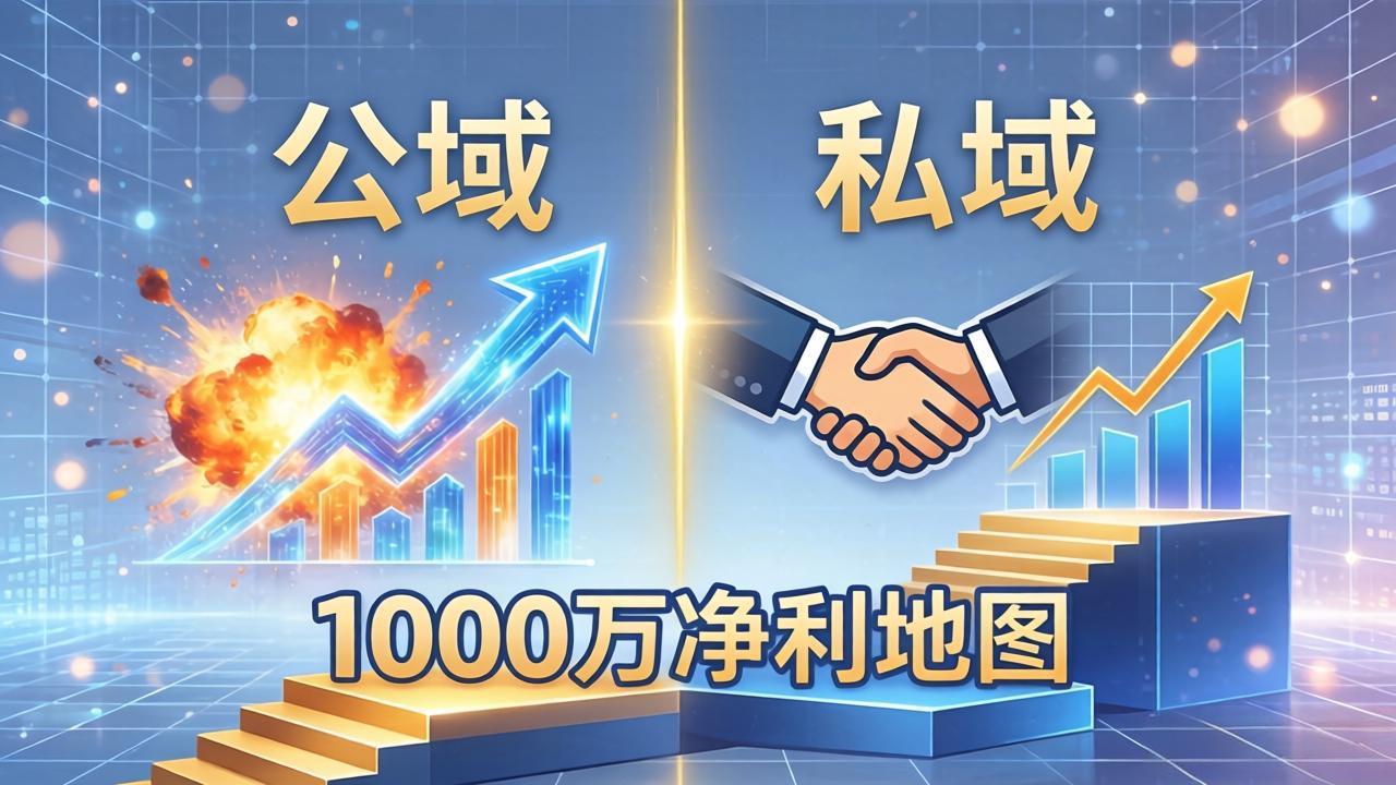 公域玩命出爆款，私域悄悄做成交：这套AI内训课，2026给你打通1000万净利的地图-福源网创资源站