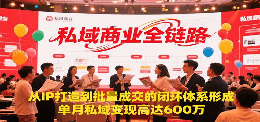 私域商业全链路，从IP打造到批量成交的闭环体系形成，单月私域变现600万-福源网创资源站