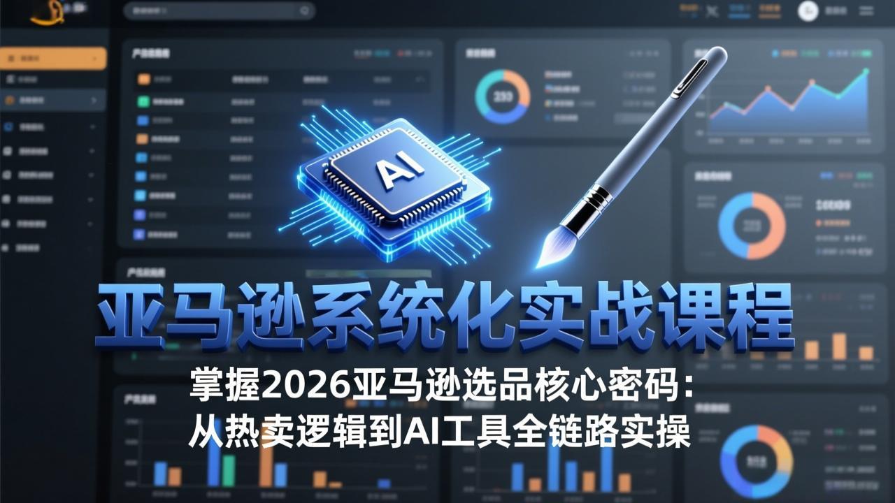 亚马逊系统化实战课-更新3月：2026最新选品方法论，从热卖原因分析到AI作图，提升选品成功率-福源网创资源站