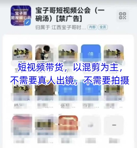 宝子哥头部团队短视频带货，以混剪为主，不需要真人出镜，不需要拍摄【更新8月】-福源网创资源站