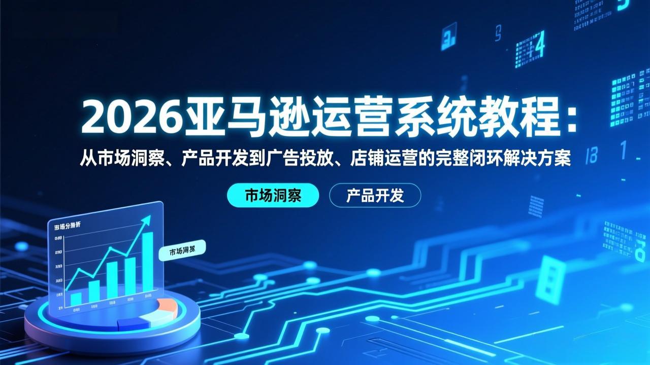 2026亚马逊运营系统教程：从市场洞察、产品开发到广告投放、店铺运营的完整闭环解决方案-福源网创资源站