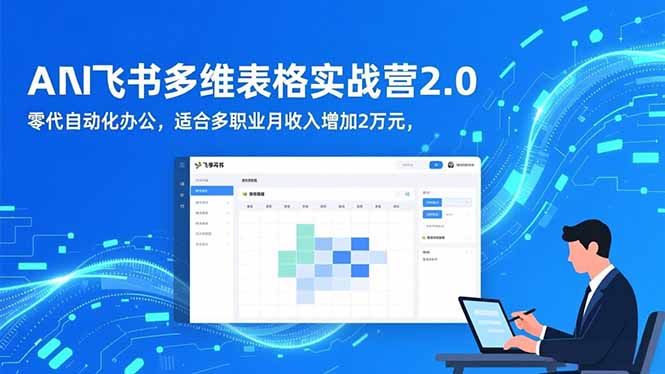 AI+飞书多维表格实战营2.0：零代码自动化办公，适合多职业月收入增加2万元-福源网创资源站