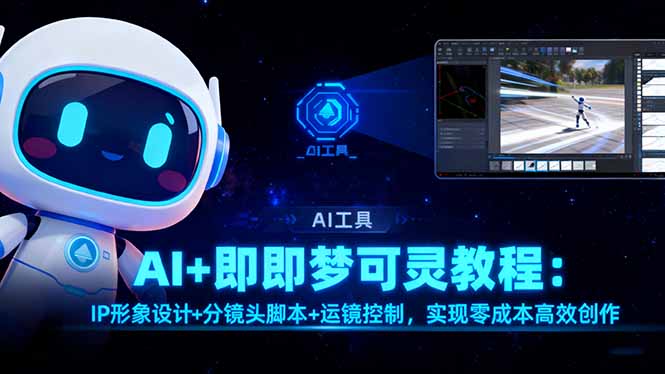 AI+即梦可灵教程：IP形象设计+分镜头脚本+运镜控制，实现零成本高效创作-福源网创资源站