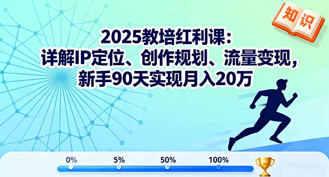 2025教培红利课：详解IP定位、创作规划、流量变现，新手90天实现月入20万-福源网创资源站