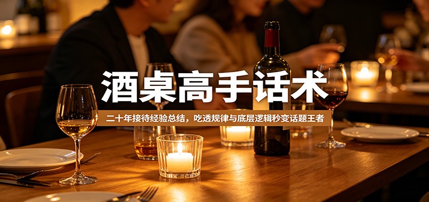 酒桌高手话术：二十年接待经验总结，吃透规律与底层逻辑秒变话题王者-福源网创资源站