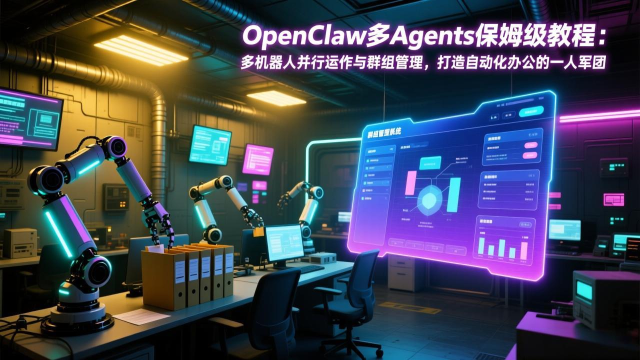 OpenClaw多Agents保姆级教程：多机器人并行运作与群组管理，打造自动化办公的一人军团-福源网创资源站