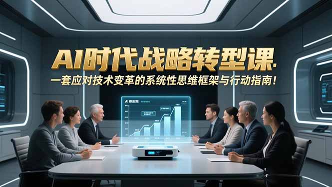 AI时代战略转型课:一套应对技术变革的系统性思维框架与行动指南!-福源网创资源站