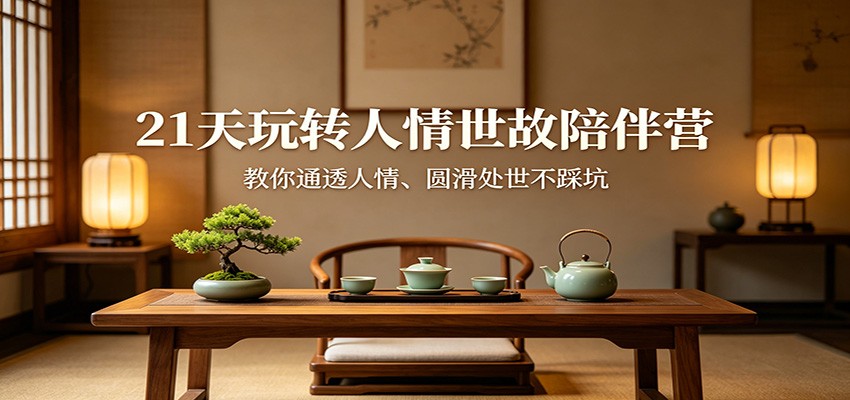 21天玩转人情世故陪伴营：教你通透人情、圆滑处世不踩坑-福源网创资源站