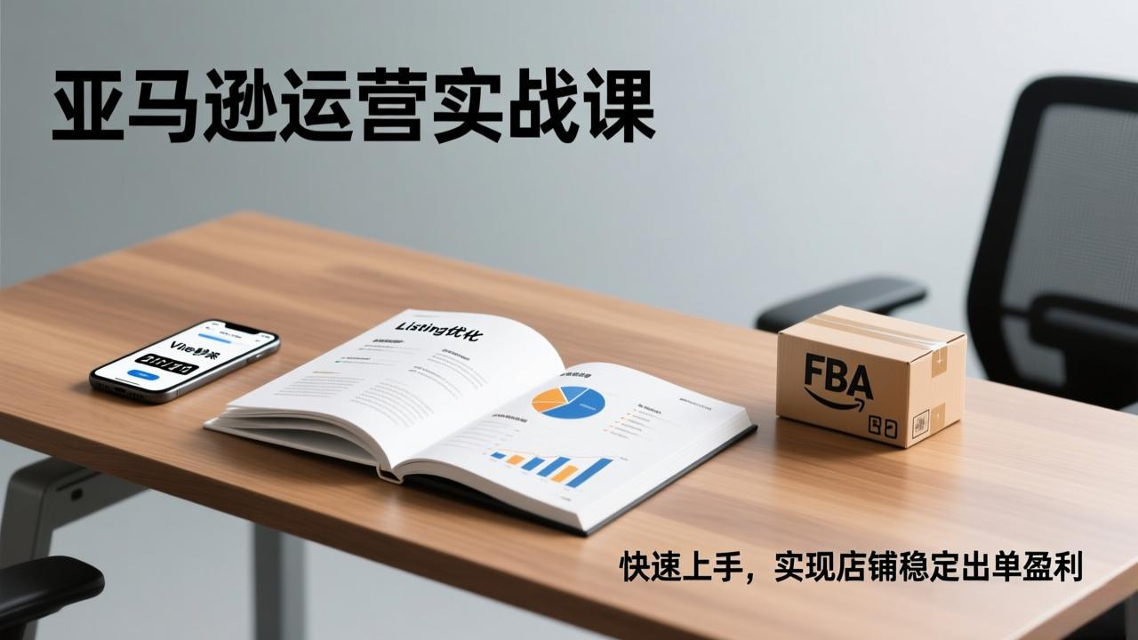亚马逊运营实战课，Listing优化、Vine秒杀、FBA发货，快速上手，实现店铺稳定出单盈利-福源网创资源站