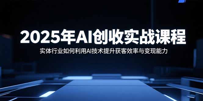2025年AI创收实战课程：实体行业如何利用AI技术提升获客效率与变现能力-福源网创资源站
