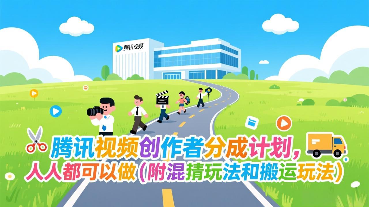 腾讯视频创作者分成计划，人人都可以做(附混剪玩法和搬运玩法-福源网创资源站