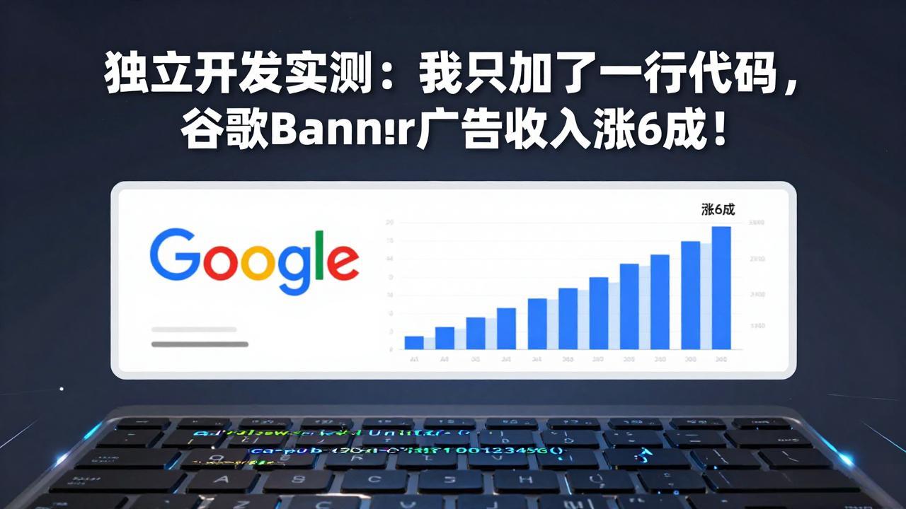 付费文章：独立开发实测：我只加了一行代码，谷歌Banner广告收入涨6成！-福源网创资源站