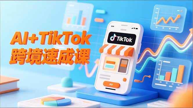 AI+TikTok跨境速成课，智能翻译、店铺定位、流程拆解，7天高效上线运营-福源网创资源站