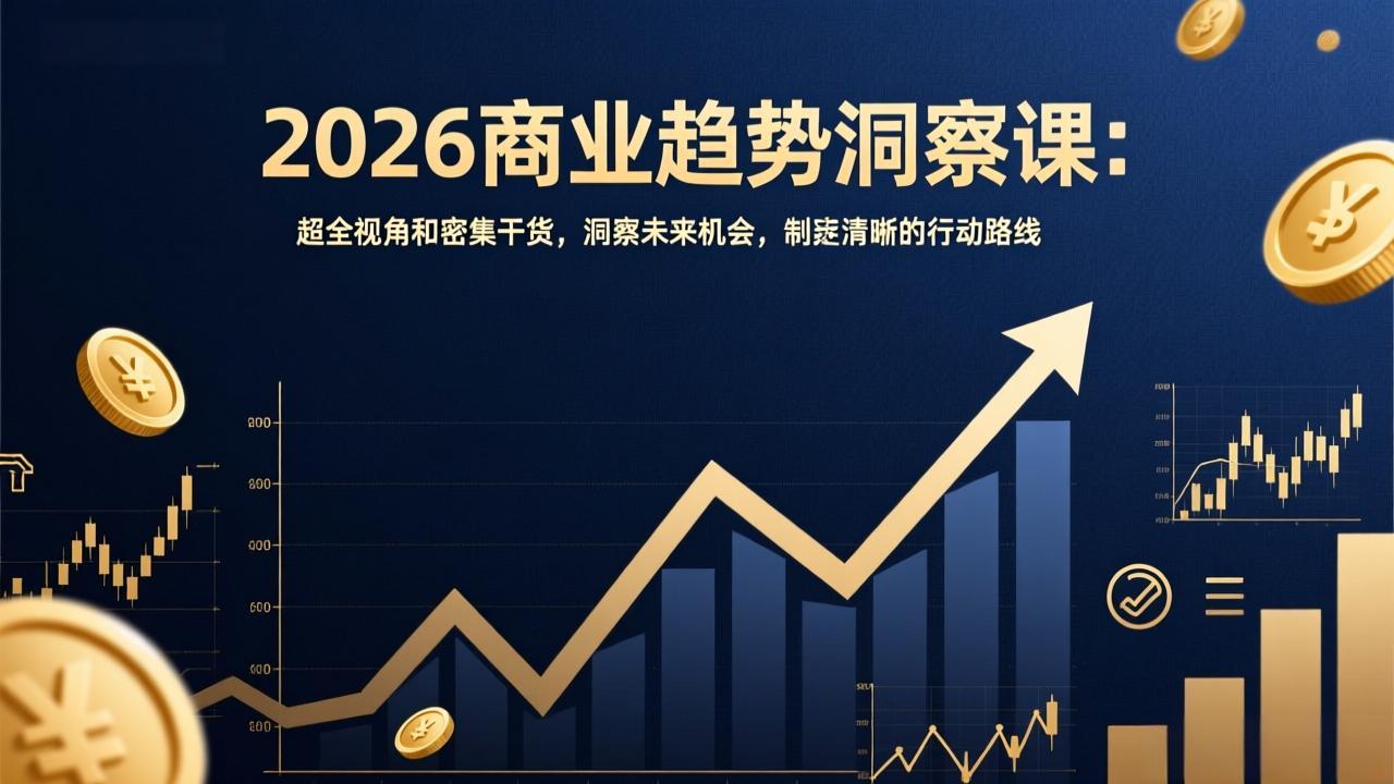 2026商业趋势洞察课：超全视角和密集干货，洞察未来机会，制定清晰的行动路线-福源网创资源站