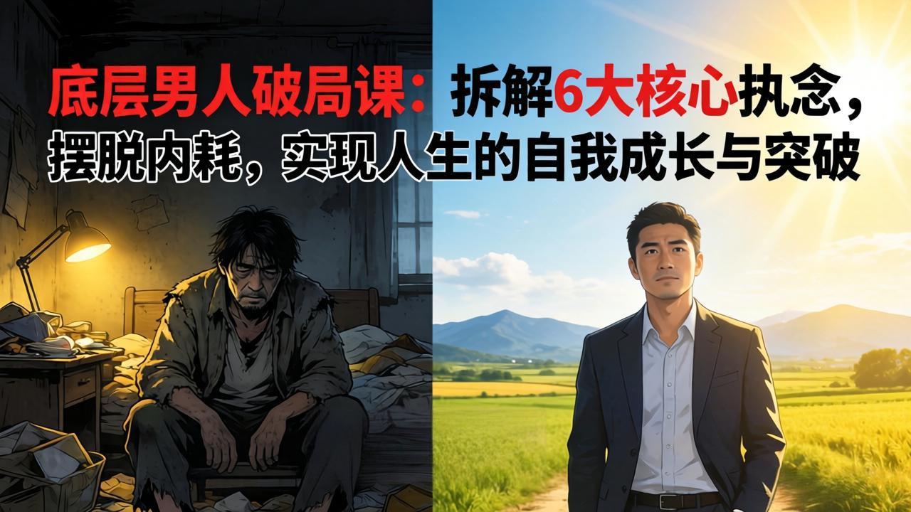 付费文章：底层男人破局课：拆解 6 大核心执念，摆脱内耗，实现人生的自我成长与突破-福源网创资源站