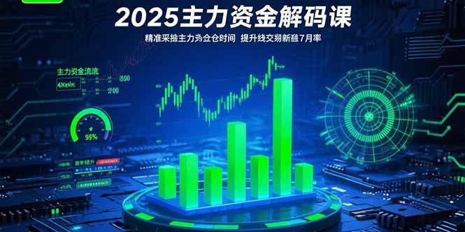 2025主力资金解码课：精准捕捉主力建仓时机，提升短线交易胜率(更新7月-福源网创资源站