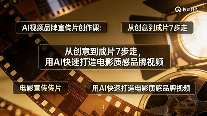 AI视频品牌宣传片创作课：从创意到成片7步走，用AI快速打造电影质感品牌视频-福源网创资源站