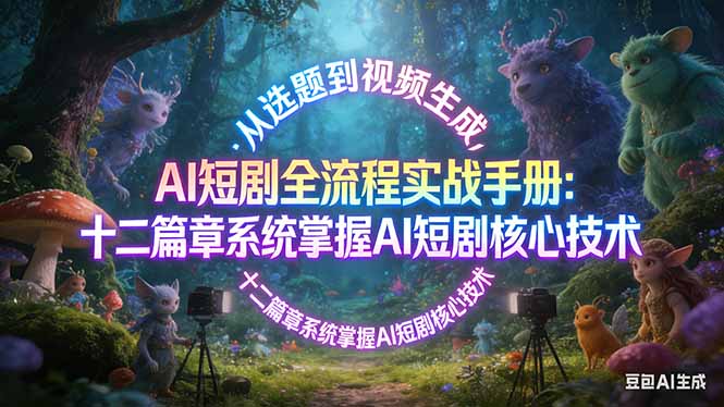 AI 短剧全流程实战手册：从选题到视频生成，十二篇章系统掌握 AI 短剧核心技术-福源网创资源站