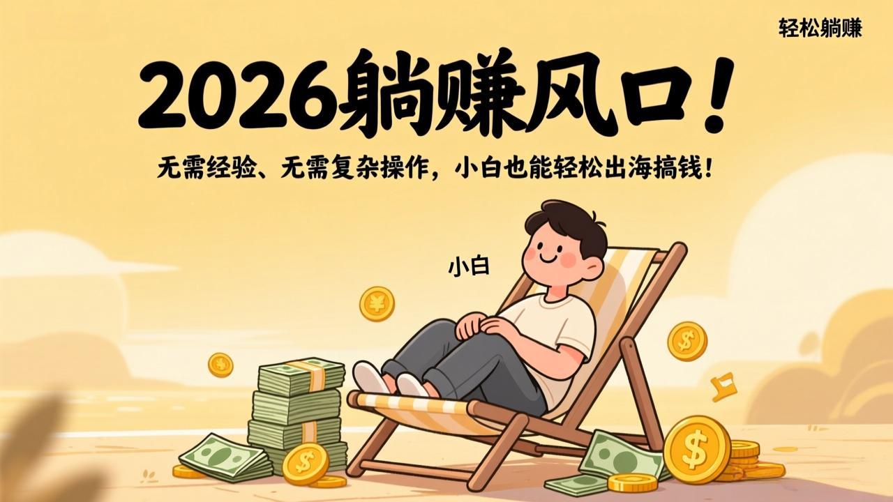2026躺赚风口！无需经验、无需复杂操作，小白也能轻松出海搞钱！-福源网创资源站