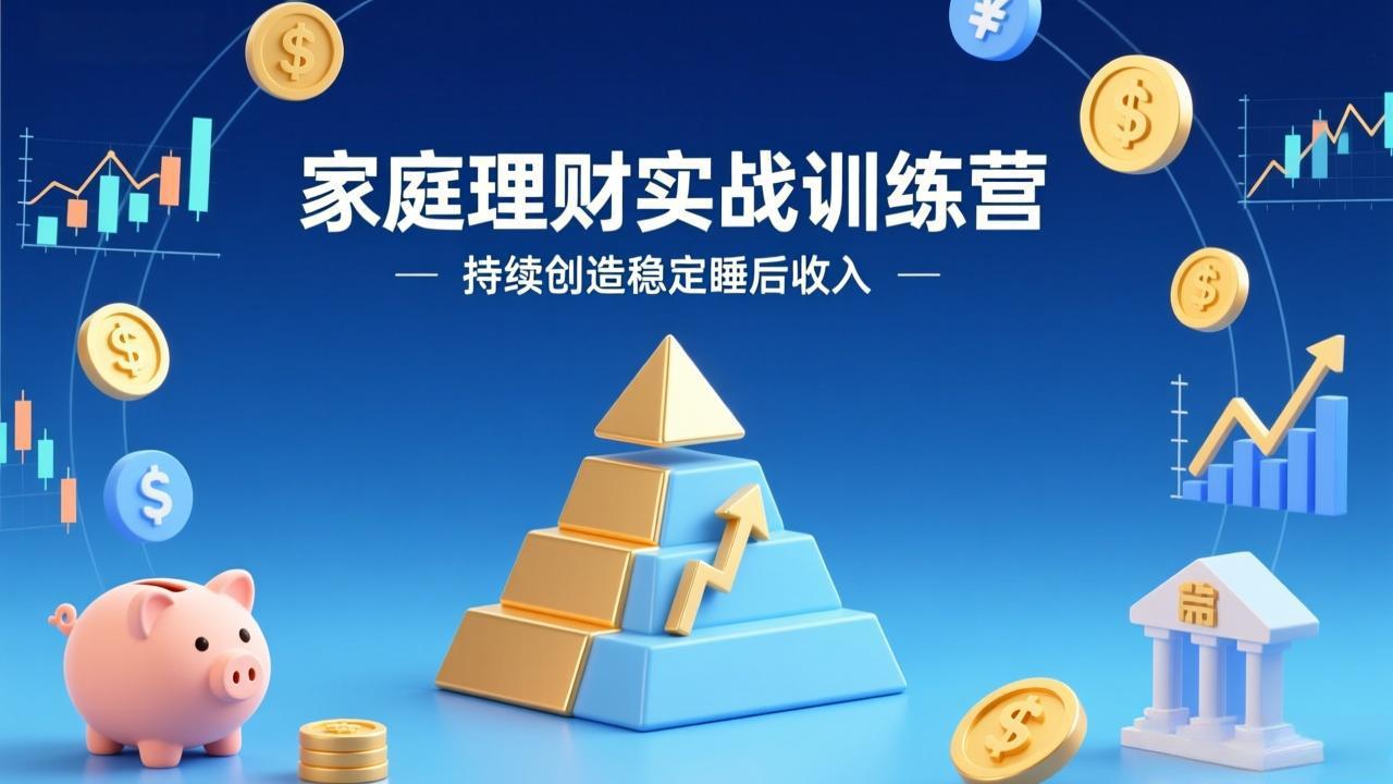 家庭理财实战训练营：从0到1建体系，三阶进阶层层递进，助你持续创造稳定睡后收入-福源网创资源站