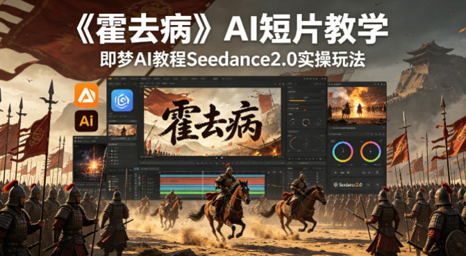 《霍去病》AI短片教学，即梦AI教程Seedance2.0实操玩法-福源网创资源站