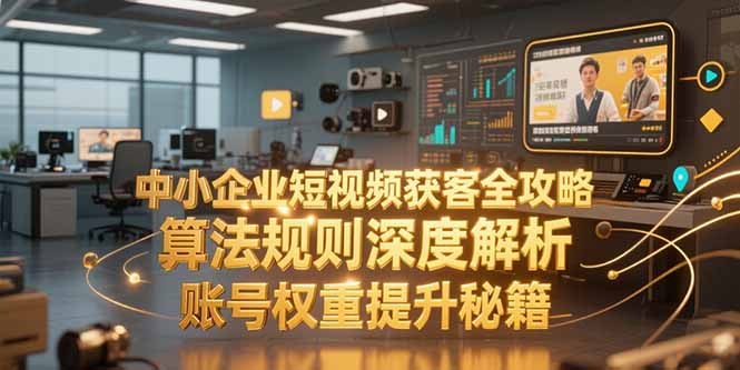 中小企业短视频获客全攻略,算法规则深度解析,账号权重提升秘籍-福源网创资源站
