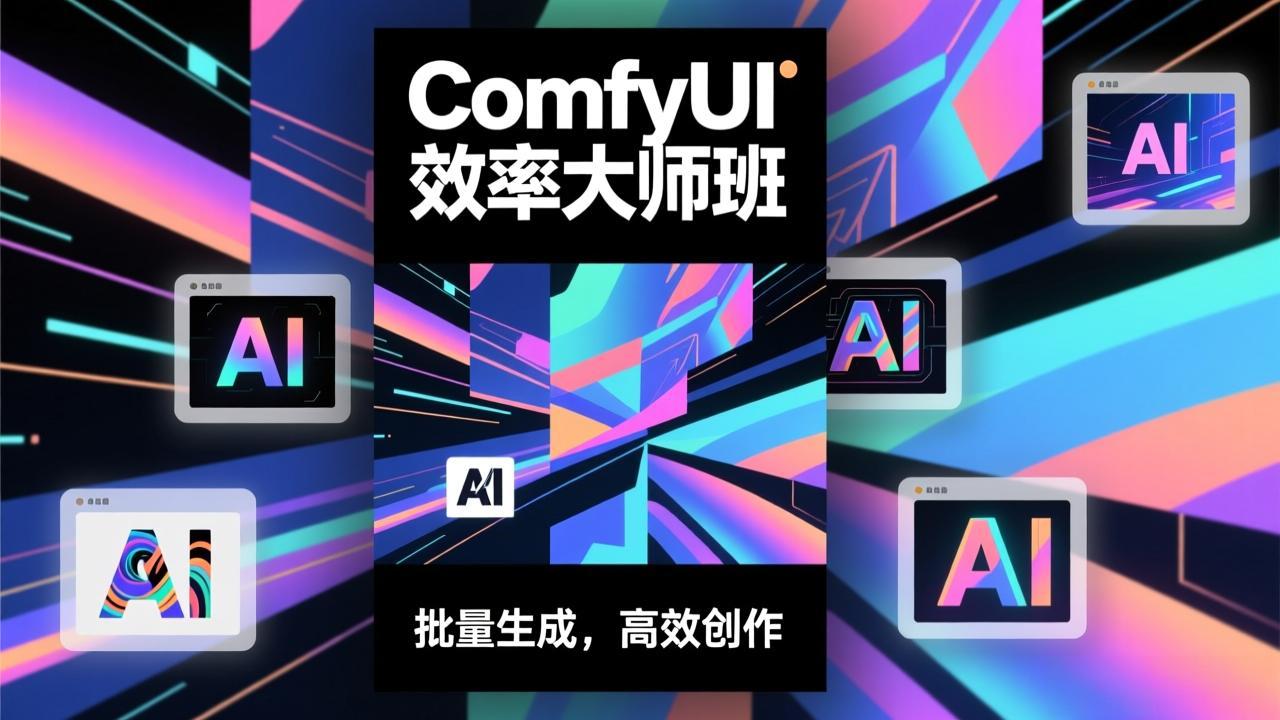 ComfyUI效率大师班：工作流搭建，批量生成，将个人AI出图效率提升5-10倍，月接单收入1-3万-福源网创资源站