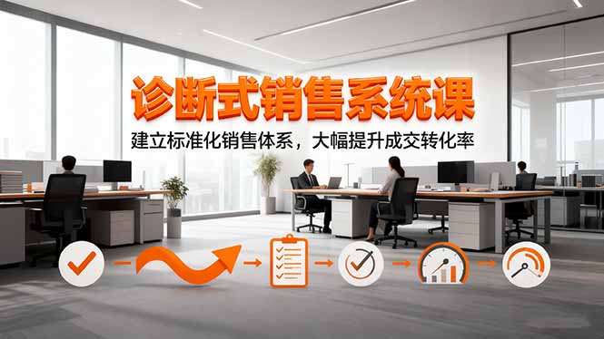 诊断式销售系统课，建立标准化销售体系，大幅提升成交转化率-福源网创资源站