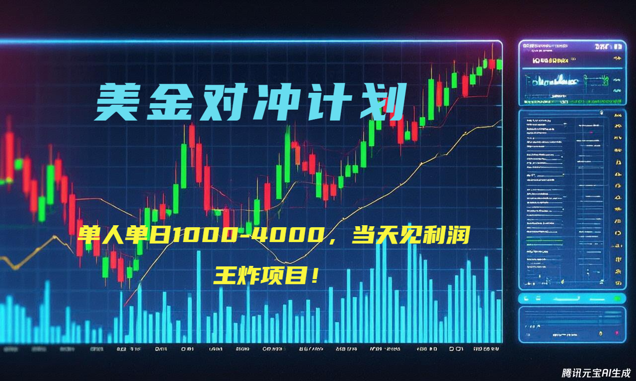 2025年最暴力项目“美金先登计划”最新最强对冲战法，每日实际收益1K-4K-福源网创资源站