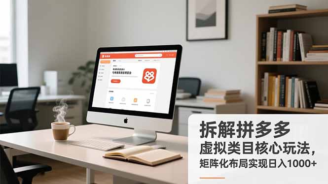 拆解拼多多虚拟类目核心玩法，矩阵化布局实现日入1000+-福源网创资源站