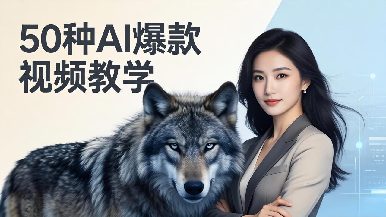 50种AI爆款视频教学：影视级古诗词+治愈萌宠+山海经蛟龙，高阶宝典商业落地-福源网创资源站