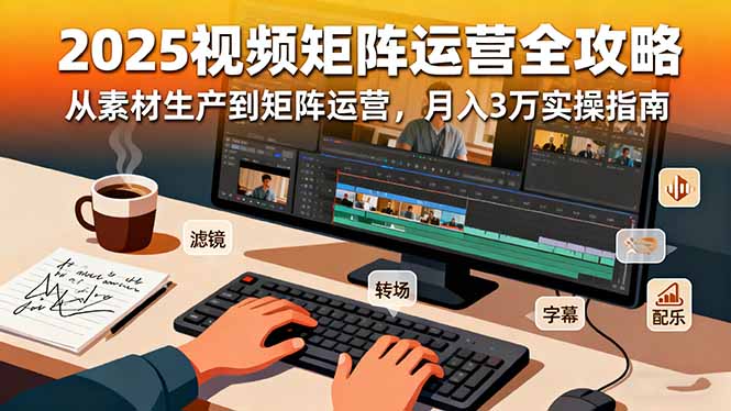 2025短视频矩阵运营全攻略：从素材生产到矩阵运营，月入3万实操指南-福源网创资源站