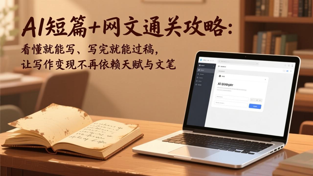 AI短篇+网文通关攻略：看懂就能写、写完就能过稿，让写作变现不再依赖天赋与文笔-福源网创资源站