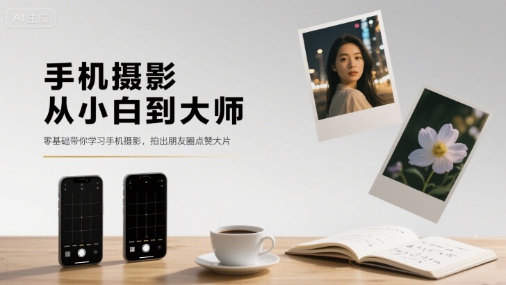 手机摄影从小白到大师，零基础带你学习手机摄影，拍出朋友圈点赞大片-福源网创资源站