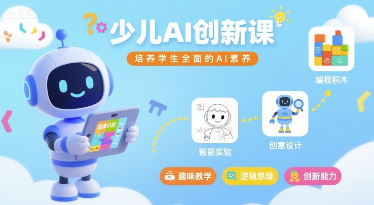 少儿AI创新课，培养学生全面的AI素养-福源网创资源站