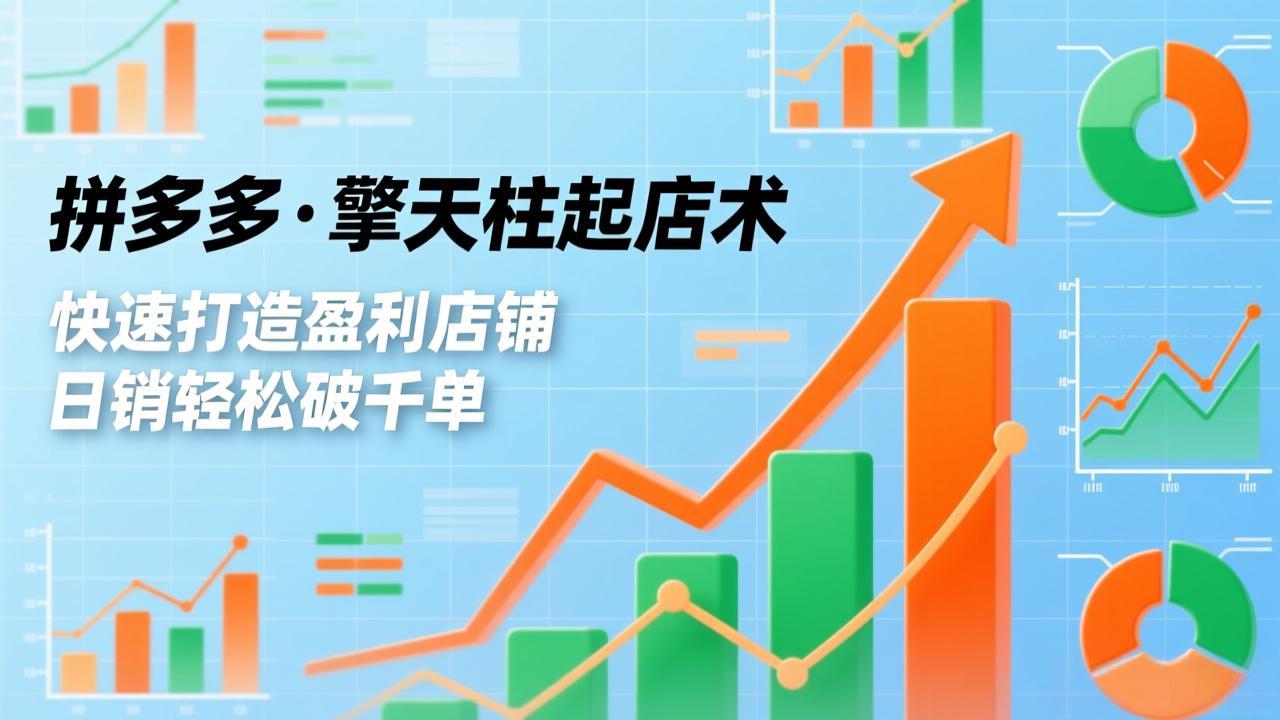 拼多多·擎天柱起店术，爆流布局、利润起飞、不断流，快速打造盈利店铺，日销破千单(更新-福源网创资源站