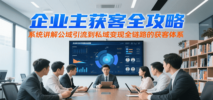 企业主获客全攻略,系统讲解公域引流到私域变现全链路的获客体系-福源网创资源站