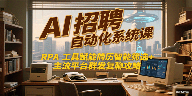 AI招聘自动化系统课，RPA工具赋能简历智能筛选+主流平台群发复聊全攻略-福源网创资源站