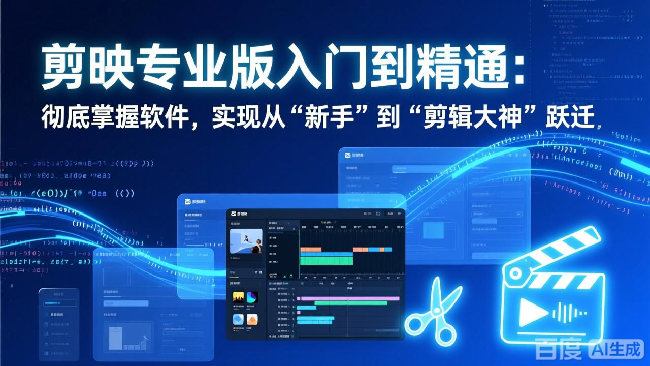剪映专业版入门到精通：彻底掌握软件，实现从“新手”到“剪辑大神”跃迁-福源网创资源站
