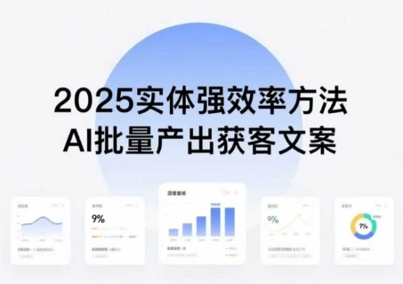 实体强效率方法：AI批量产出获客文案，2025年普通人拥抱AI，实现实体创收-福源网创资源站