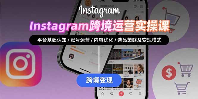 Instagram跨境运营实战:平台认知/账号运营/内容优化/选品策略及变现模式-福源网创资源站