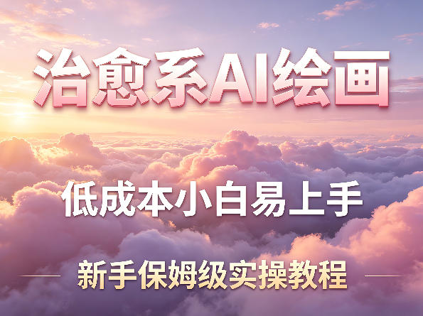 治愈系AI绘画提示词项目，低成本小白易上手，每天10分钟，新手保姆级实操教程-福源网创资源站