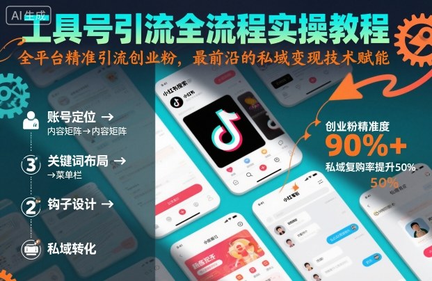 工具号引流全流程保姆级实操教程,全平台精准引流创业粉,最前沿的私域变现技术赋能-福源网创资源站