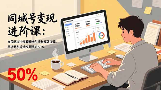 同城号变现进阶课：在同城赛道中实现精准引流与高效变现，单店月引流成交额提升50%-福源网创资源站