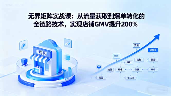 无界矩阵实战课：从流量获取到爆单转化的全链路技术，实现店铺GMV提升200%-福源网创资源站