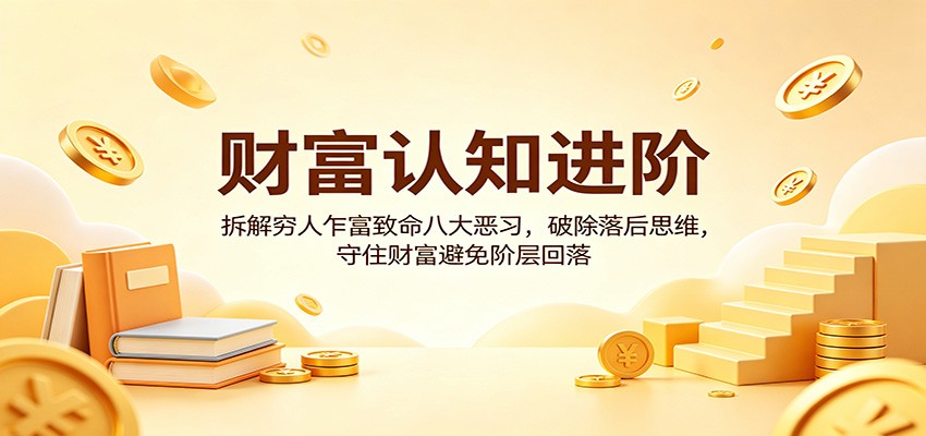 财富认知进阶：拆解穷人乍富致命八大恶习，破除落后思维，守住财富避免阶层回落-福源网创资源站