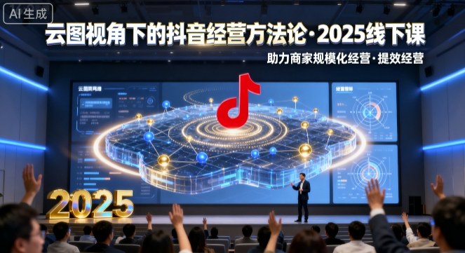 云图视角下的抖音经营方法论，2025线下课，助力商家规模化经营，提效经营(录音+字幕)-福源网创资源站